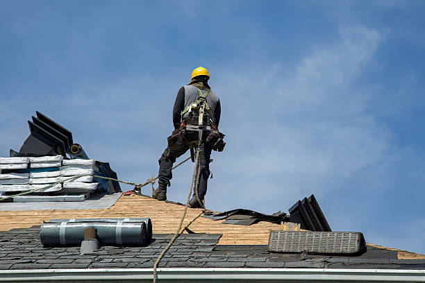 Professional Gutter Installation technician working in North Haverhill, NH